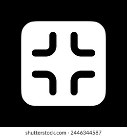 Editable vector exit fullscreen icon. Black, transparent white background. Part of a big icon set family. Perfect for web and app interfaces, presentations, infographics, etc