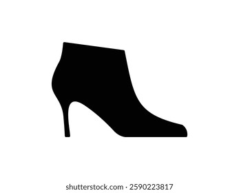 editable vector female shoe symbol design illustration isolated on transparent background