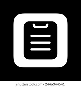 Editable vector file clipboard paste icon. Black, line style, transparent white background. Part of a big icon set family. Perfect for web and app interfaces, presentations, infographics, etc