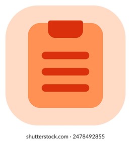Editable vector file clipboard paste icon. Black, line style, transparent white background. Part of a big icon set family. Perfect for web and app interfaces, presentations, infographics, etc