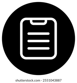 Icono de pegado de Portapapeles de archivo de Vector editable. Negro, estilo de línea, fondo blanco transparente. Parte de una gran familia de iconos. Perfecto para interfaces de Web y App, presentaciones, infografías, etc