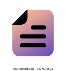 Editable vector file document icon. Black, line style, transparent white background. Part of a big icon set family. Perfect for web and app interfaces, presentations, infographics, etc