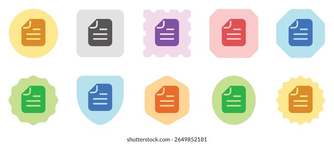 Editable vector file document icon. Black, line style, transparent white background. Part of a big icon set family. Perfect for web and app interfaces, presentations, infographics, etc