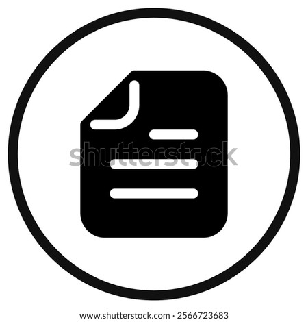 Editable vector file document icon. Black, line style, transparent white background. Part of a big icon set family. Perfect for web and app interfaces, presentations, infographics, etc