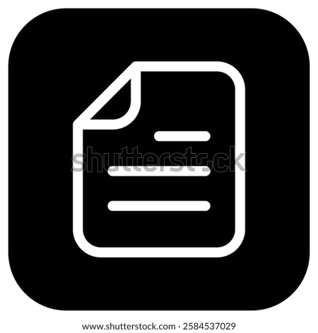 Editable vector file document icon. Black, line style, transparent white background. Part of a big icon set family. Perfect for web and app interfaces, presentations, infographics, etc