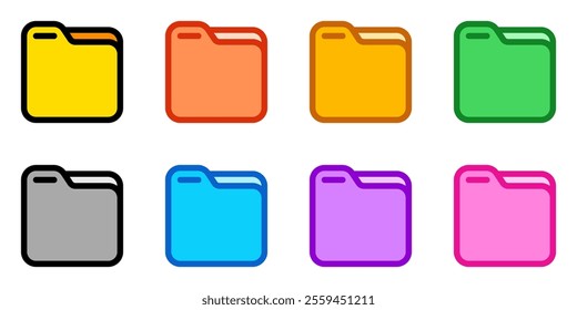 Editable vector file folder archive icon. Black, line style, transparent white background. Part of a big icon set family. Perfect for web and app interfaces, presentations, infographics, etc