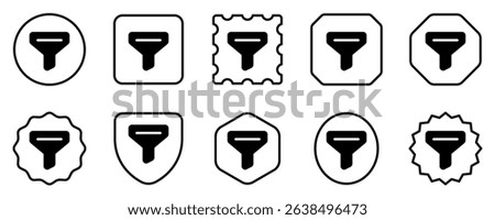 Editable vector filter funnel icon. Black, line style, transparent white background. Part of a big icon set family. Perfect for web and app interfaces, presentations, infographics, etc