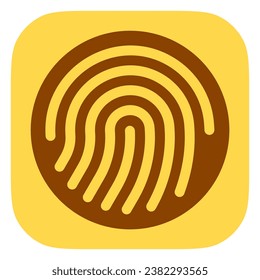 Editable vector fingerprint scan icon. Black, line style, transparent white background. Part of a big icon set family. Perfect for web and app interfaces, presentations, infographics, etc