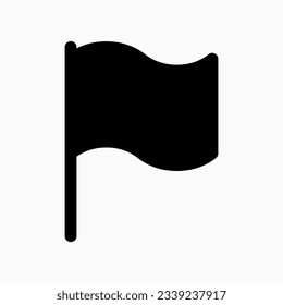 Editable vector flag marker icon. Black, line style, transparent white background. Part of a big icon set family. Perfect for web and app interfaces, presentations, infographics, etc
