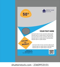 Editable vector flyer design template