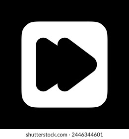 Editable vector forward arrow icon. Black, transparent white background. Part of a big icon set family. Perfect for web and app interfaces, presentations, infographics, etc