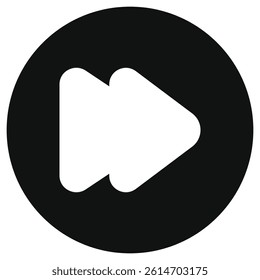 Editable vector forward arrow icon. Black, transparent white background. Part of a big icon set family. Perfect for web and app interfaces, presentations, infographics, etc