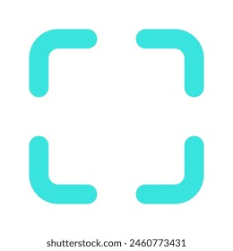 Editable vector fullscreen scan screenshot icon. Black, transparent white background. Part of a big icon set family. Perfect for web and app interfaces, presentations, infographics, etc