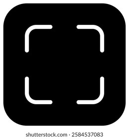 Editable vector fullscreen scan screenshot icon. Black, transparent white background. Part of a big icon set family. Perfect for web and app interfaces, presentations, infographics, etc