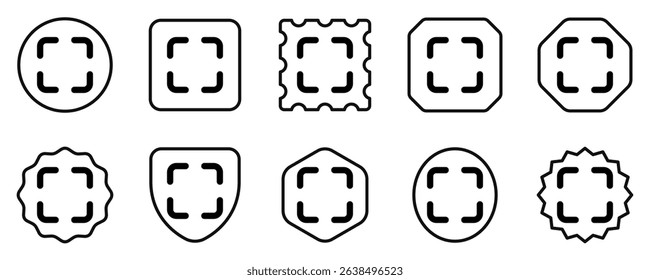 Editable vector fullscreen scan screenshot icon. Black, transparent white background. Part of a big icon set family. Perfect for web and app interfaces, presentations, infographics, etc