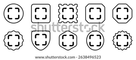 Editable vector fullscreen scan screenshot icon. Black, transparent white background. Part of a big icon set family. Perfect for web and app interfaces, presentations, infographics, etc