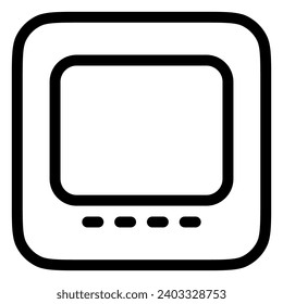 Editable vector gallery view icon. Black, line style, transparent white background. Part of a big icon set family. Perfect for web and app interfaces, presentations, infographics, etc