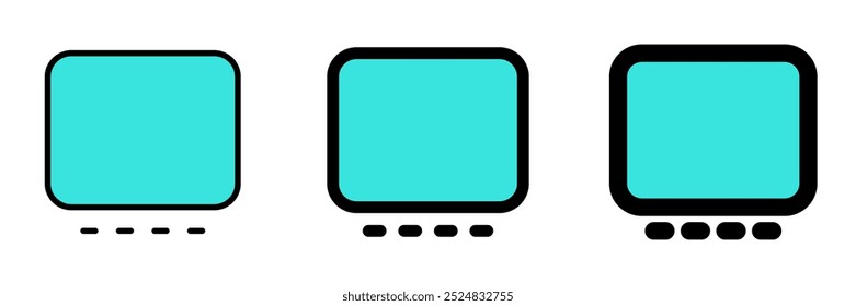 Editable vector gallery view icon. Black, line style, transparent white background. Part of a big icon set family. Perfect for web and app interfaces, presentations, infographics, etc
