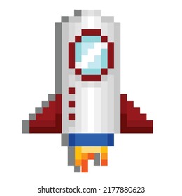 Gráfico de vector editable del cohete. Es bueno para clipart, sticker, icon, presentación, juego, etc.