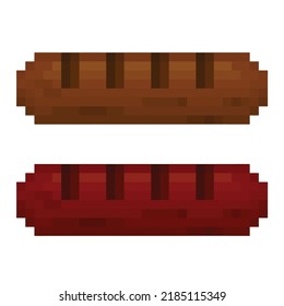 Editable Vector graphic of Sausage. Good for Icon, sticker, clipart, game assests, children illustration, etc