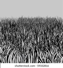 Editable vector grass field