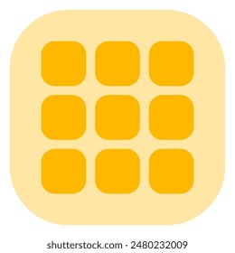 Editable vector grid menu icon. Black, line style, transparent white background. Part of a big icon set family. Perfect for web and app interfaces, presentations, infographics, etc