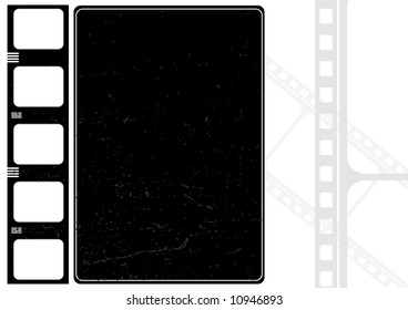Marco de película de grunge vectorial editable , elemento agradable para sus proyectos