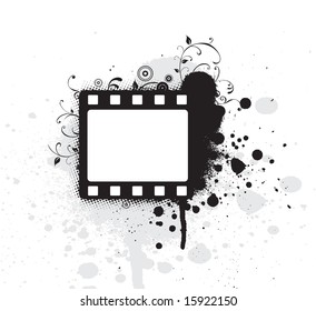 Editable vector grunge film frame , nice element for your projects
