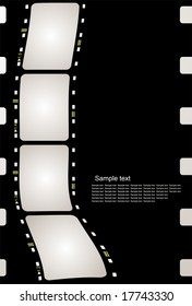 Fondo editable del marco de película de gruns vectorial