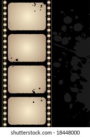 Editable vector grunge film frame background with space for your text
