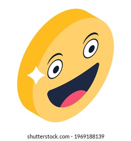 Un vector editable de emoji feliz