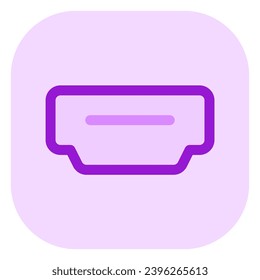 Editable vector hdmi cable port icon. Black, line style, transparent white background. Part of a big icon set family. Perfect for web and app interfaces, presentations, infographics, etc