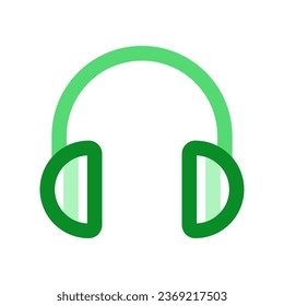 Icono de audífonos vectoriales editables. Fondo blanco negro y transparente. Parte de una familia de iconos grandes. Perfecto para interfaces web y de aplicaciones, presentaciones, infografías, etc