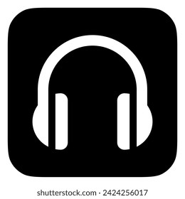 Editable vector headphones earmuffs icon. Black, transparent white background. Part of a big icon set family. Perfect for web and app interfaces, presentations, infographics, etc