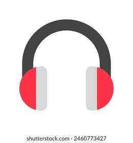 Icono de auriculares de Vector editable. Fondo blanco negro, transparente. Parte de una gran familia de iconos. Perfecto para interfaces de Web y App, presentaciones, infografías, etc