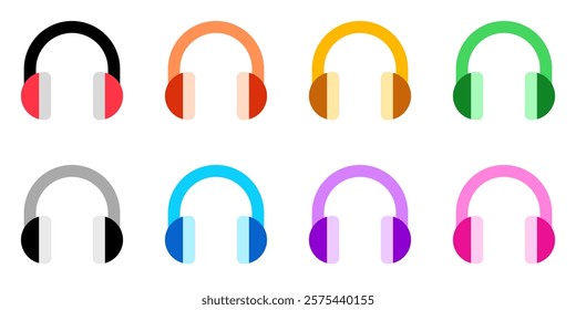 Editable vector headphones earmuffs icon. Black, transparent white background. Part of a big icon set family. Perfect for web and app interfaces, presentations, infographics, etc