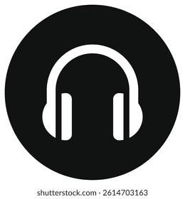 Editable vector headphones earmuffs icon. Black, transparent white background. Part of a big icon set family. Perfect for web and app interfaces, presentations, infographics, etc