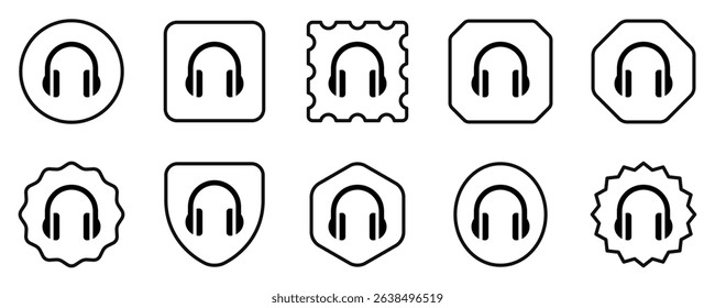 Editable vector headphones earmuffs icon. Black, transparent white background. Part of a big icon set family. Perfect for web and app interfaces, presentations, infographics, etc