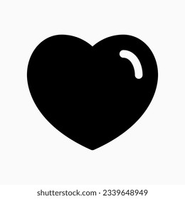 Icono modificable del marcador de amor al corazón vectorial favorito. Negro, estilo de línea, fondo blanco transparente. Parte de una familia de iconos grandes. Perfecto para interfaces web y de aplicaciones, presentaciones, infografías, etc