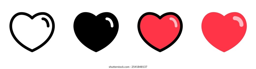 Editable vector heart love favorite bookmark icon. Black, line style, transparent white background. Part of a big icon set family. Perfect for web and app interfaces, presentations, infographics, etc