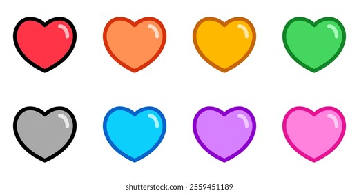 Editable vector heart love favorite bookmark icon. Black, line style, transparent white background. Part of a big icon set family. Perfect for web and app interfaces, presentations, infographics, etc