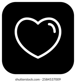 Editable vector heart love favorite bookmark icon. Black, line style, transparent white background. Part of a big icon set family. Perfect for web and app interfaces, presentations, infographics, etc