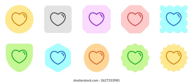 Editable vector heart love favorite bookmark icon. Black, line style, transparent white background. Part of a big icon set family. Perfect for web and app interfaces, presentations, infographics, etc