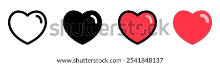 Editable vector heart love favorite bookmark icon. Black, line style, transparent white background. Part of a big icon set family. Perfect for web and app interfaces, presentations, infographics, etc