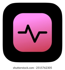 Editable vector heartbeat system status icon. Black, line style, transparent white background. Part of a big icon set family. Perfect for web and app interfaces, presentations, infographics, etc