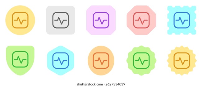 Editable vector heartbeat system status icon. Black, line style, transparent white background. Part of a big icon set family. Perfect for web and app interfaces, presentations, infographics, etc