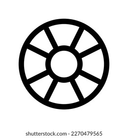 Editable vector help support lifebuoy icon. Black, line style, transparent white background. Part of a big icon set family. Perfect for web and app interfaces, presentations, infographics, etc