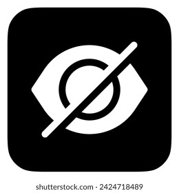 Editable vector hide password eye visual impairment icon. Black, line style, white background. Part of a big icon set family. Perfect for web and app interfaces, presentations, infographics, etc