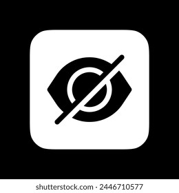 Editable vector hide password eye visual impairment icon. Black, line style, white background. Part of a big icon set family. Perfect for web and app interfaces, presentations, infographics, etc