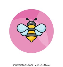 An editable vector of honey bee in modern style, flying insect icon